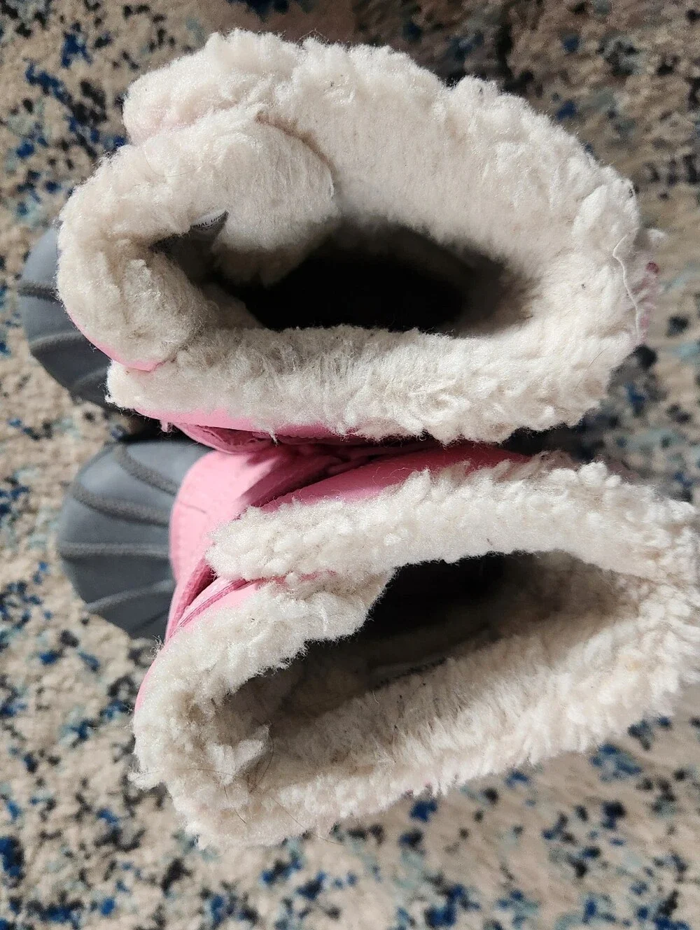 Cat & Jack Pink and Gray Kids Winter Boots
